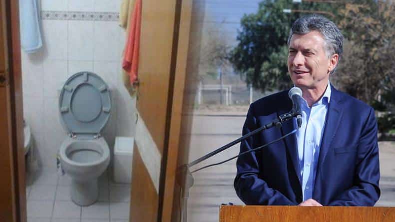 macri paso al baño de una vecina de mendoza
