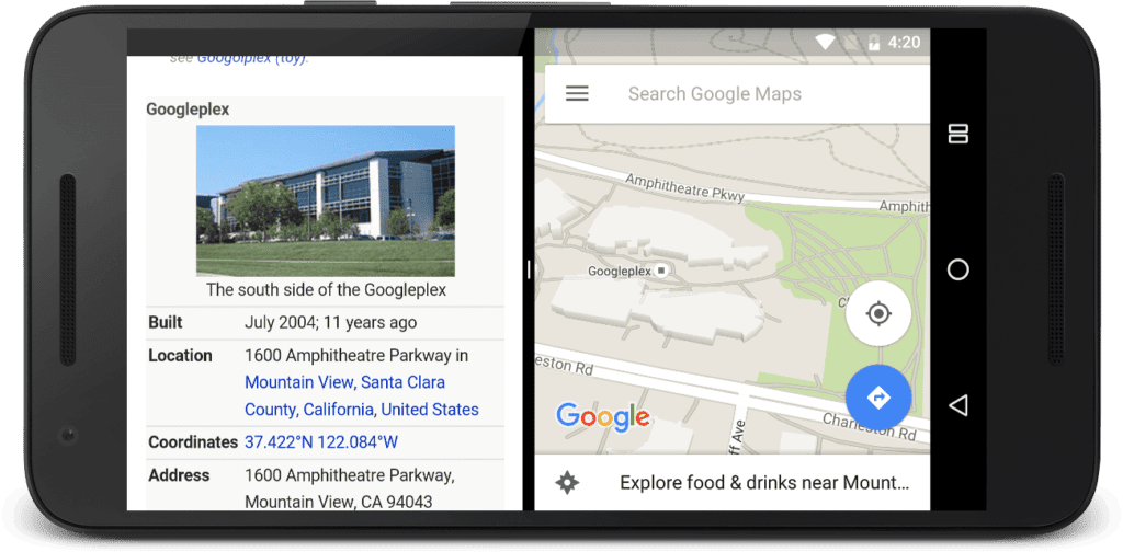 split screen Android N Cómo dividir la pantalla de tu celular o tablet (y usar dos apps en simultáneo)