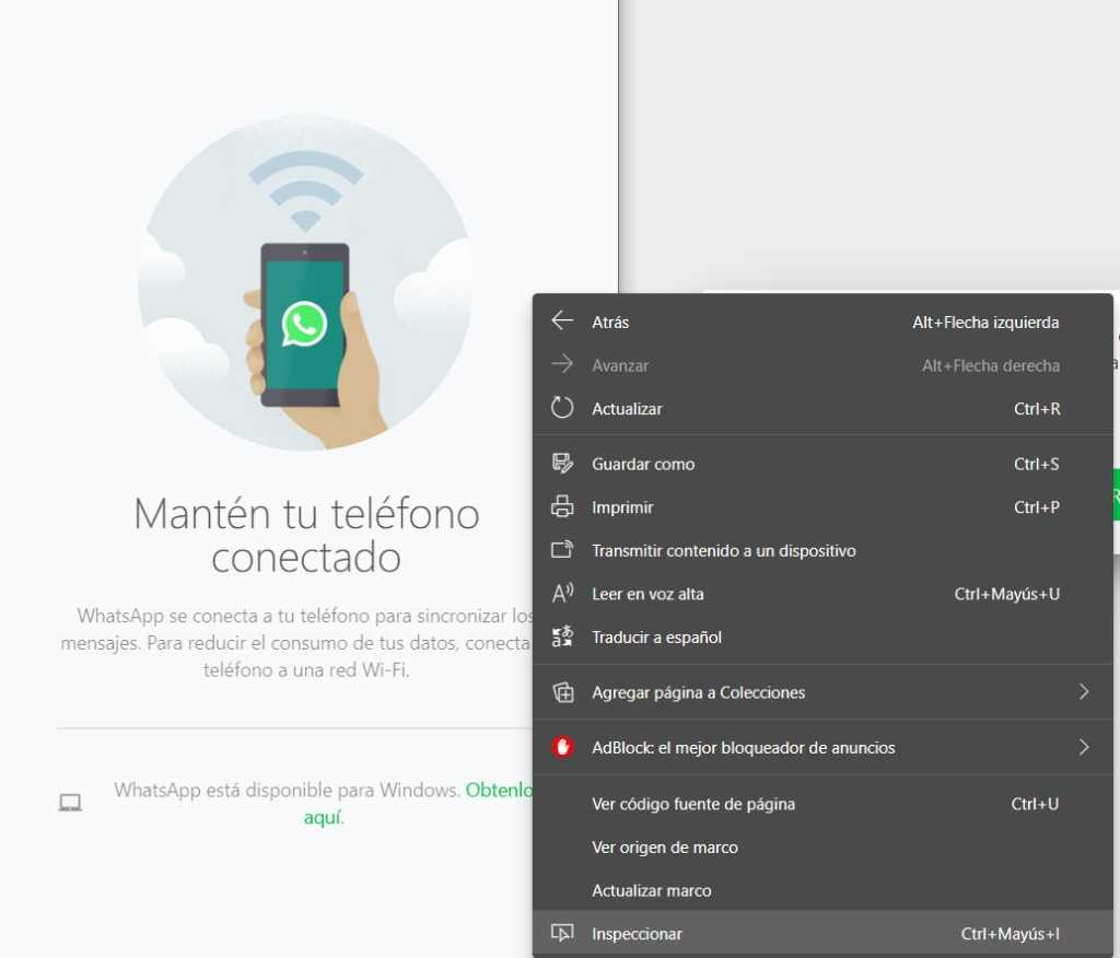 como activar modo oscuro en whatsapp web