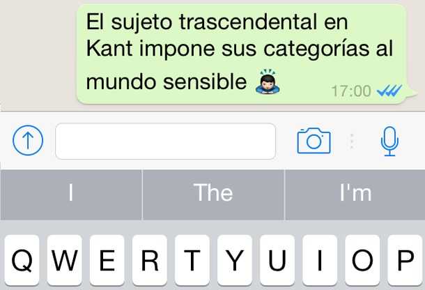 tercer check azul de WhatsApp