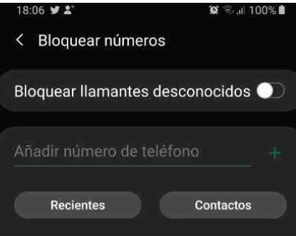 bloquear llamadas spam